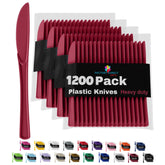 Heavy Duty Burgundy Plastic Knives | Case of 1200